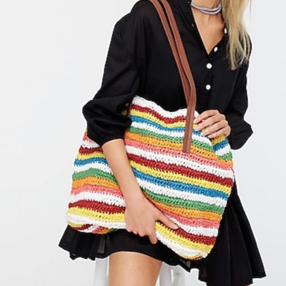 J. Crew Handbags - J.Crew Rainbow Market Tote